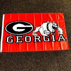 Georgia Bulldogs Flag Banner New‎ 3x5 Ft Mancave Game Day Tailgate Garage Office